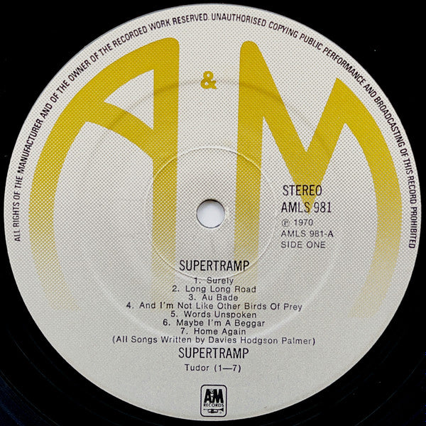 Supertramp : Supertramp (LP,Album,Reissue,Stereo)