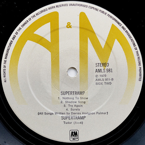 Supertramp : Supertramp (LP,Album,Reissue,Stereo)