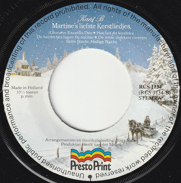 Martine Bijl : Martine's Liefste Kerstliedjes (7",33 ⅓ RPM)