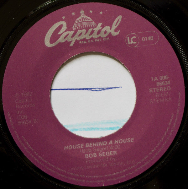 Bob Seger And The Silver Bullet Band : Shame On The Moon (7",45 RPM,Single,Stereo)