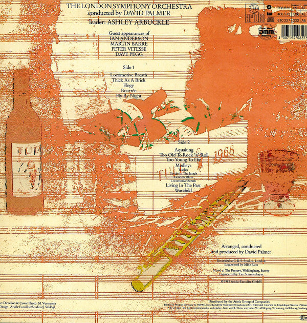 The London Symphony Orchestra* Featuring Ian Anderson : The London Symphony Orchestra Plays The Music Of Jethro Tull Featuring Ian Anderson (A Classic Case) (LP, Album, M/Print)