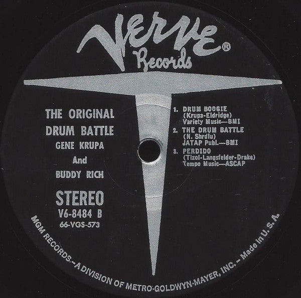 Gene Krupa & Buddy Rich : The Original Drum Battle! (LP,Album,Stereo,Reissue)