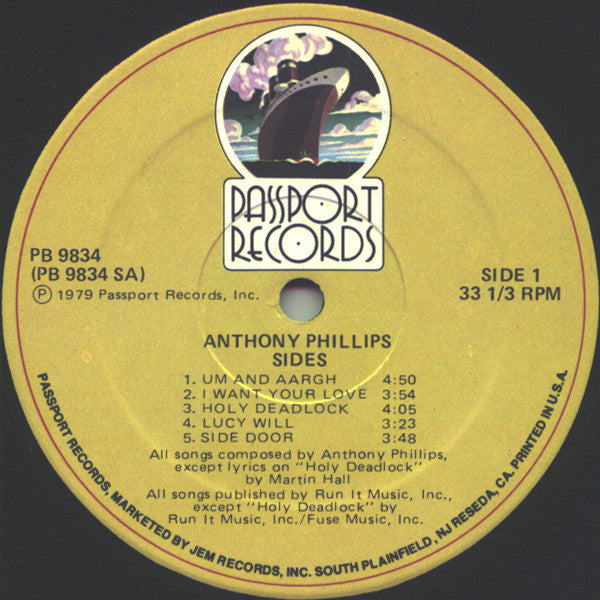 Anthony Phillips : Sides (LP,Album)