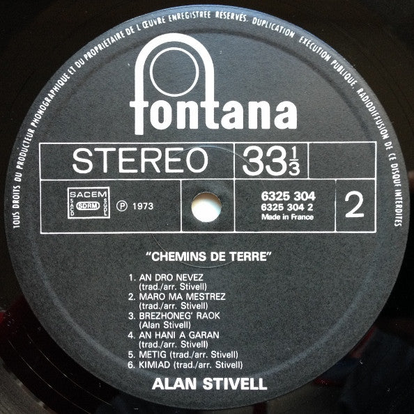 Alan Stivell : Chemins De Terre (LP,Album,Stereo)