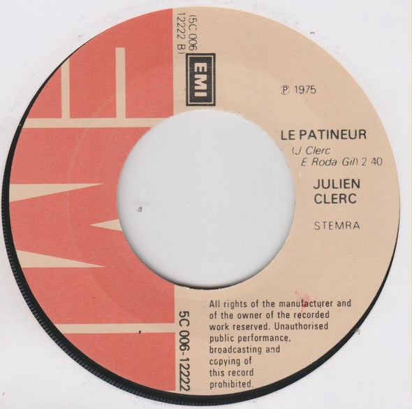 Julien Clerc : Elle Voulait Qu'on L'Appelle Venise (7",Single,45 RPM)
