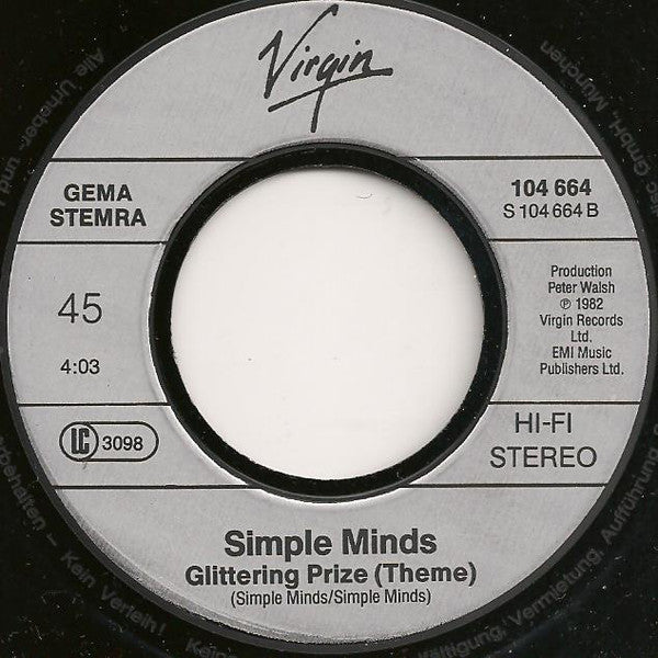 Simple Minds : Glittering Prize (7",Single,45 RPM)
