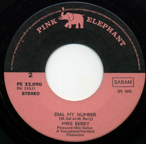 Mike Berry : Tribute To Buddy Holly (7",45 RPM,Single)