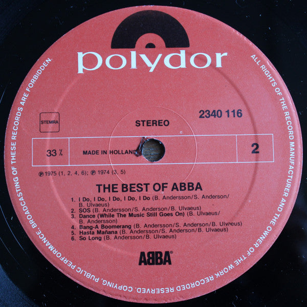 ABBA : The Best Of ABBA - Including: Fernando (LP,Compilation,Reissue,Stereo)
