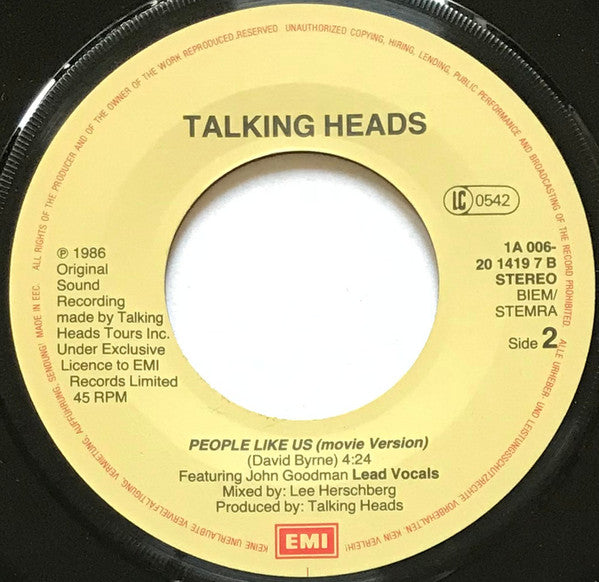 Talking Heads : Wild Wild Life (7",45 RPM,Single,Stereo)