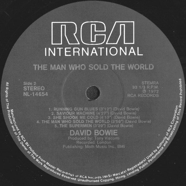 David Bowie : The Man Who Sold The World (LP,Album,Reissue,Stereo)