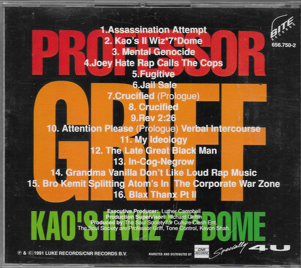 Professor Griff : Kao's II Wiz*7*Dome (Album)