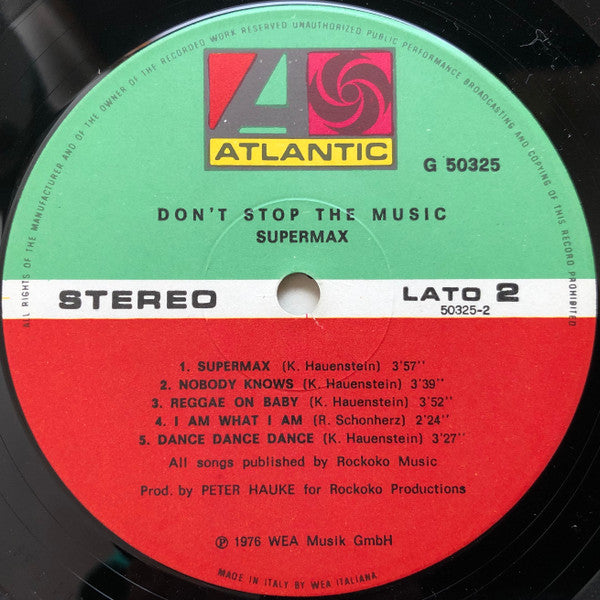 Supermax : Don't Stop The Music (LP, Album)