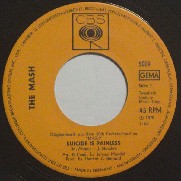 Mash, The : Suicide Is Painless (7",45 RPM,Single)