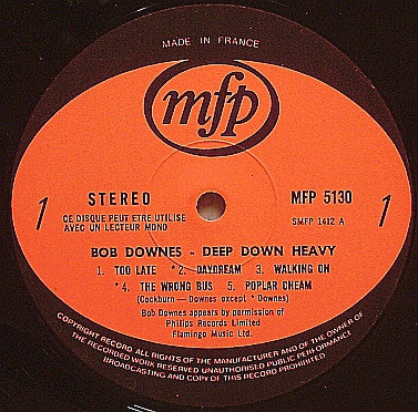 Bob Downes : Deep Down Heavy (LP,Album,Stereo)