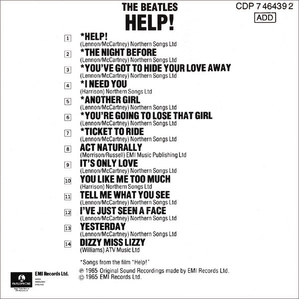 Beatles, The : Help! (Album,Stereo,Reissue)