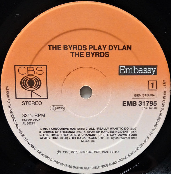 Byrds, The : The Byrds Play Dylan (LP,Compilation)