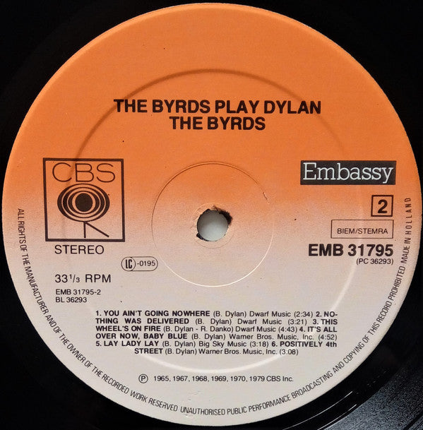 Byrds, The : The Byrds Play Dylan (LP,Compilation)