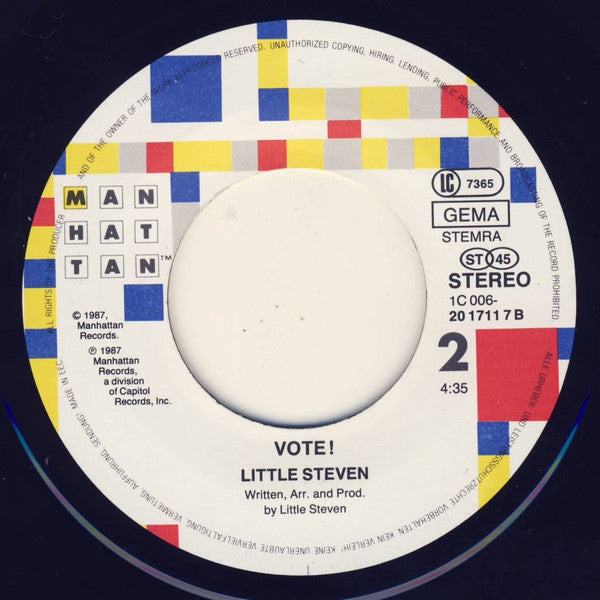 Little Steven : Bitter Fruit (7",Single,45 RPM)