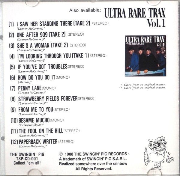 Beatles, The : Ultra Rare Trax Vol.2 (Compilation,Unofficial Release,Stereo,Mono)