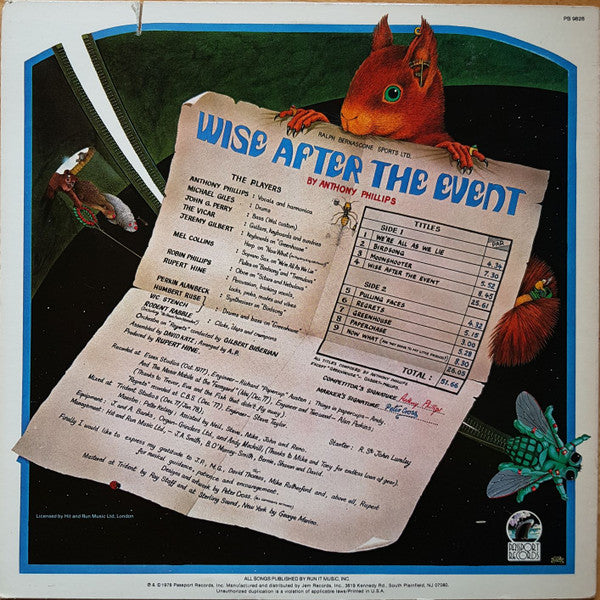 Anthony Phillips : Wise After The Event (LP,Album)