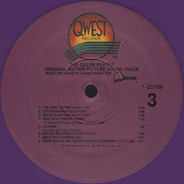 Quincy Jones : The Color Purple (Original Motion Picture Sound Track) (LP,Album)
