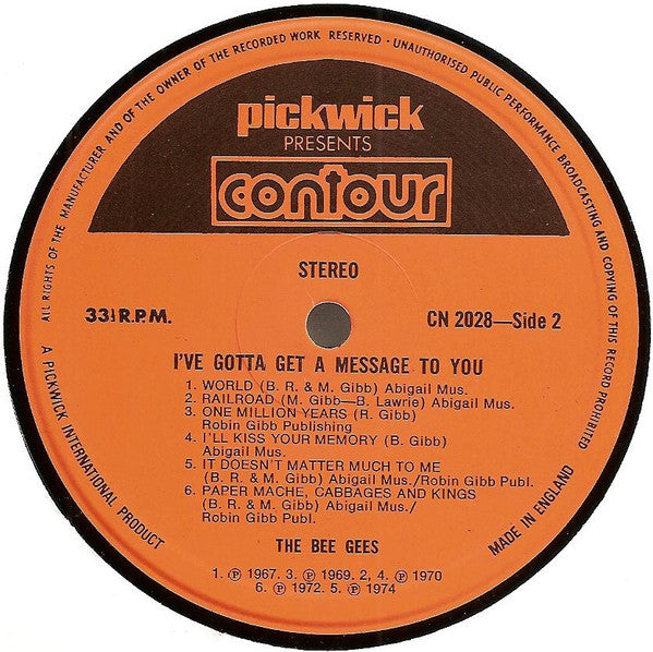 Bee Gees : I've Gotta Get A Message To You (LP,Reissue,Compilation)