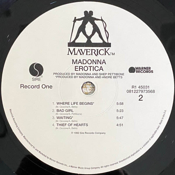 Madonna : Erotica (LP,Album,Reissue,Repress)