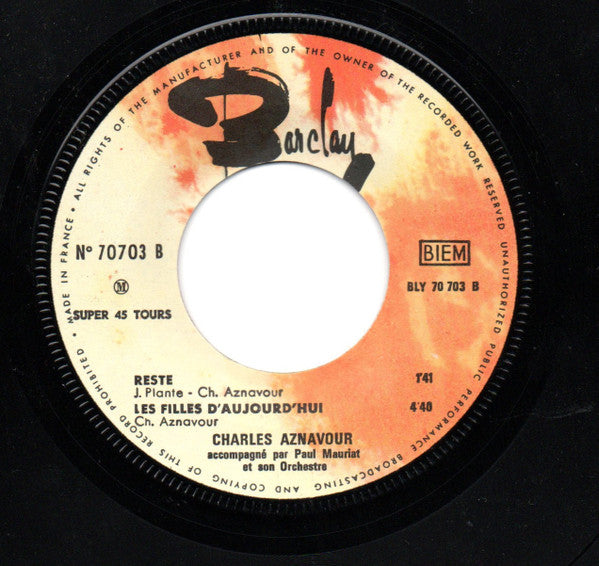 Charles Aznavour : Le Toréador (7",45 RPM,EP)