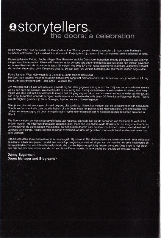 Doors, The : VH1 Storytellers - The Doors: A Celebration (DVD-Video,PAL)