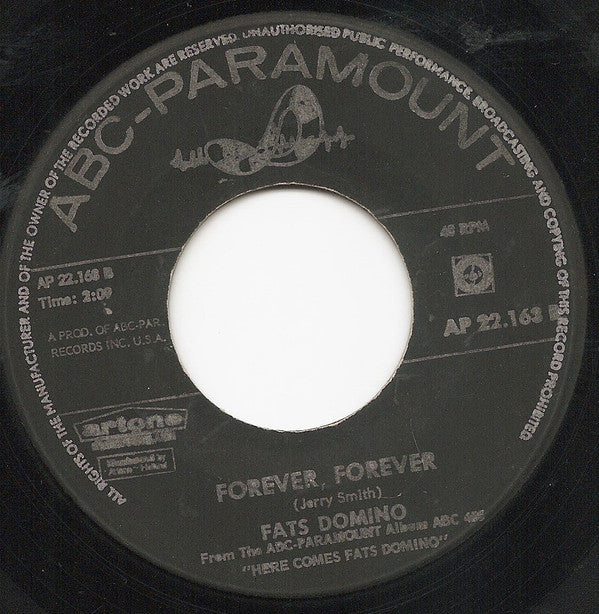 Fats Domino : Red Sails In The Sunset / Forever, Forever (7",Single,45 RPM)