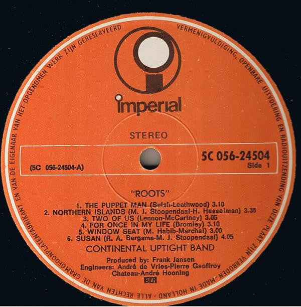 Continental Uptight Band, The : Roots (LP,Album)