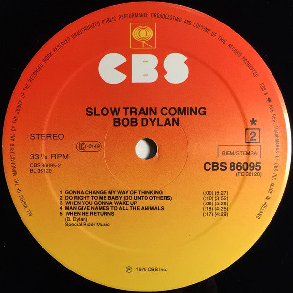 Bob Dylan : Slow Train Coming (LP,Album,Stereo)