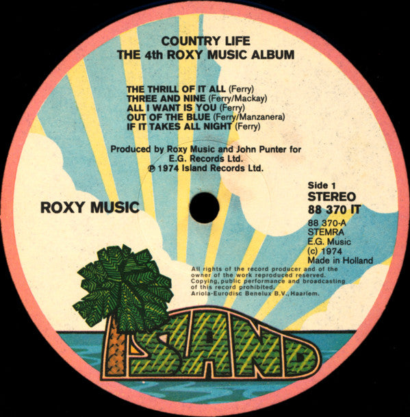 Roxy Music : Country Life (LP,Album,Stereo)
