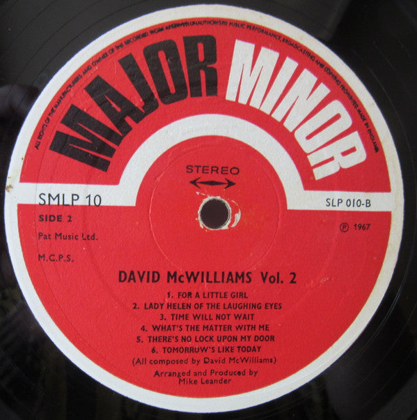 David McWilliams : David McWilliams Vol. 2 (LP,Album,Stereo)