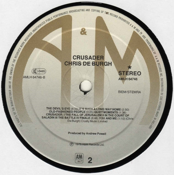 Chris de Burgh : Crusader (LP,Album,Stereo)
