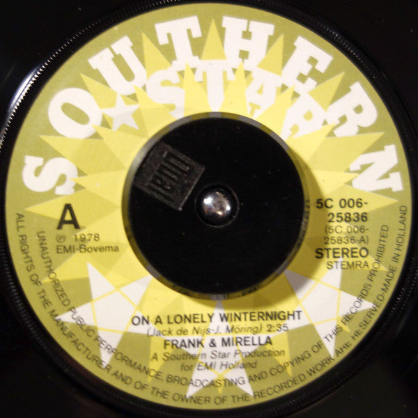 Frank & Mirella : On A Lonely Winternight (7",45 RPM,Single,Stereo)