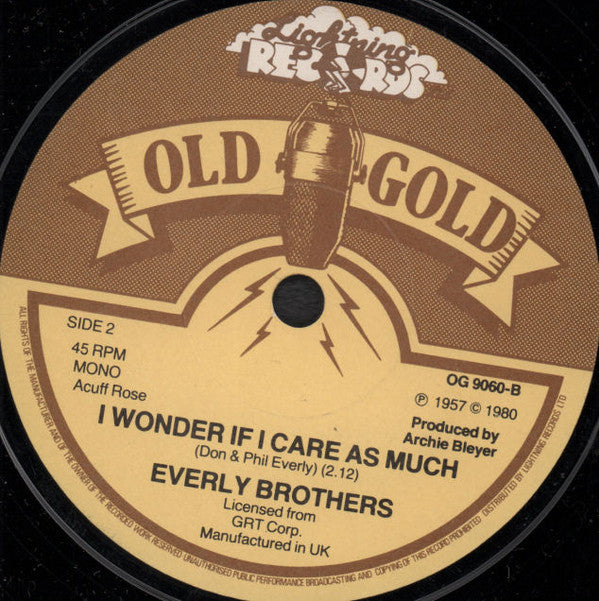 Everly Brothers : Bye Bye Love (7")