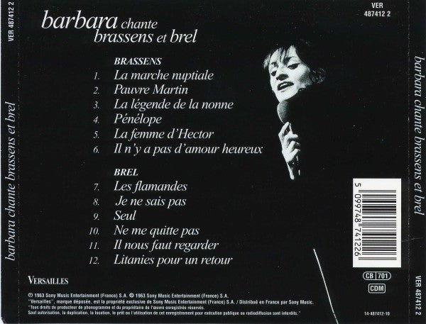 Barbara (5) : Chante Brassens Et Brel (Compilation,Reissue)