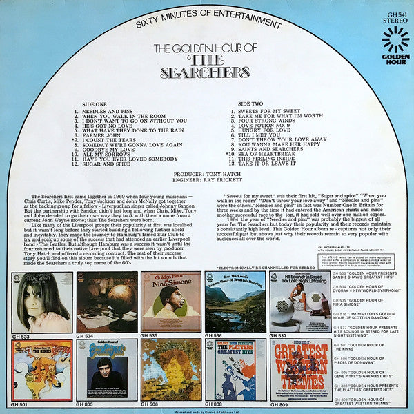 Searchers, The : Golden Hour Of The Searchers (LP,Compilation,Stereo)