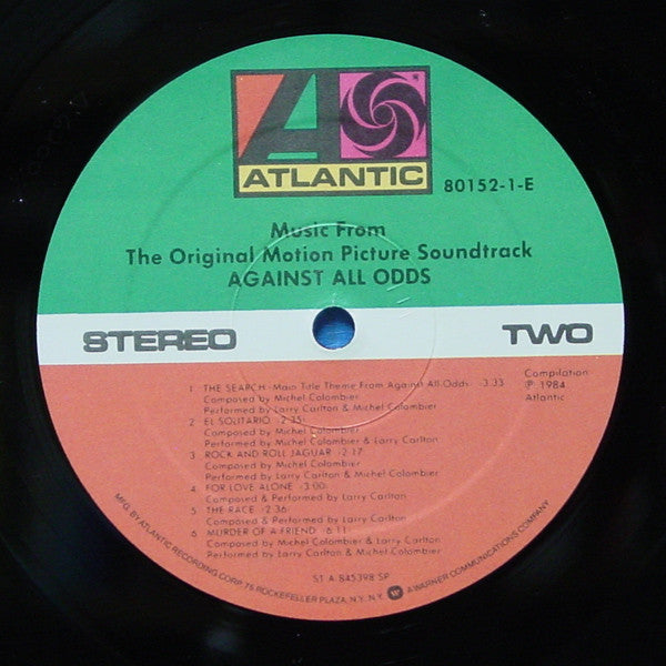 Various : Against All Odds (Music From The Original Motion Picture Soundtrack) (LP,Album)