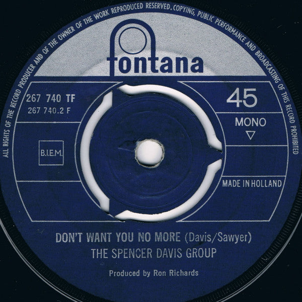 Spencer Davis Group, The : Time Seller (7",45 RPM,Single,Mono)