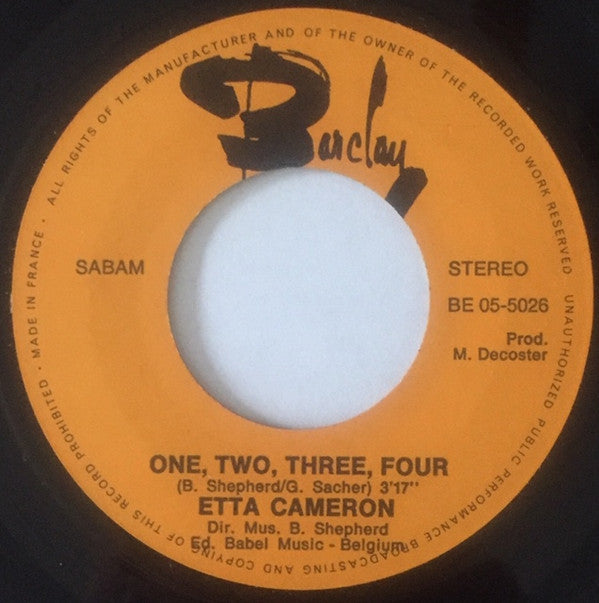 Etta Cameron : One, Two Three, Four (7",45 RPM,Single)