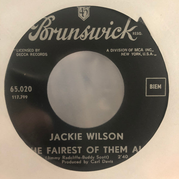 Jackie Wilson : Whispers (Gettin' Louder) (7",45 RPM,Single)