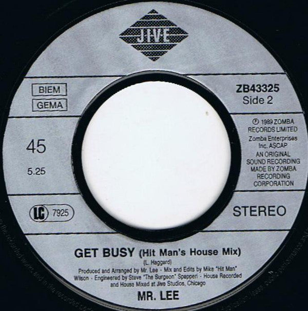 Mr. Lee : Get Busy (7",45 RPM,Single,Stereo)