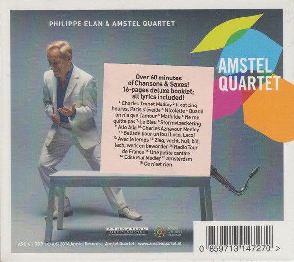 Philippe Elan, Amstel Saxophone Quartet : Sax Avec Elan! (Album,Stereo)