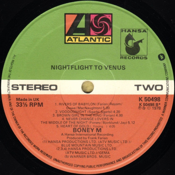 Boney M. : Nightflight To Venus (LP,Album)
