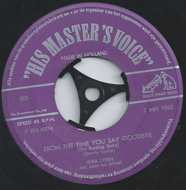 Vera Lynn : Land Of Hope And Glory / From The Time We Say Goodbye (7",Single,45 RPM)