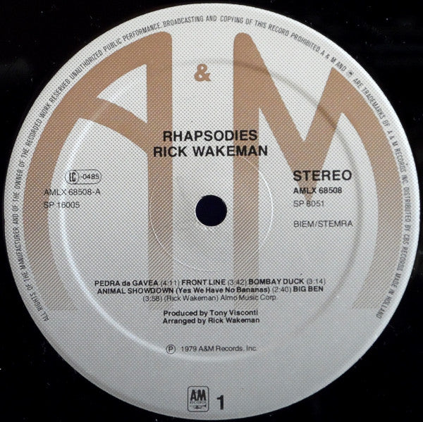 Rick Wakeman : Rhapsodies (2xLP, Album, Gat)