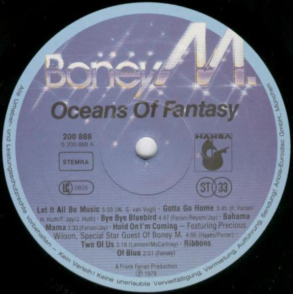 Boney M. : Oceans Of Fantasy (LP,Album)