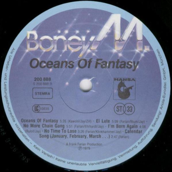 Boney M. : Oceans Of Fantasy (LP,Album)